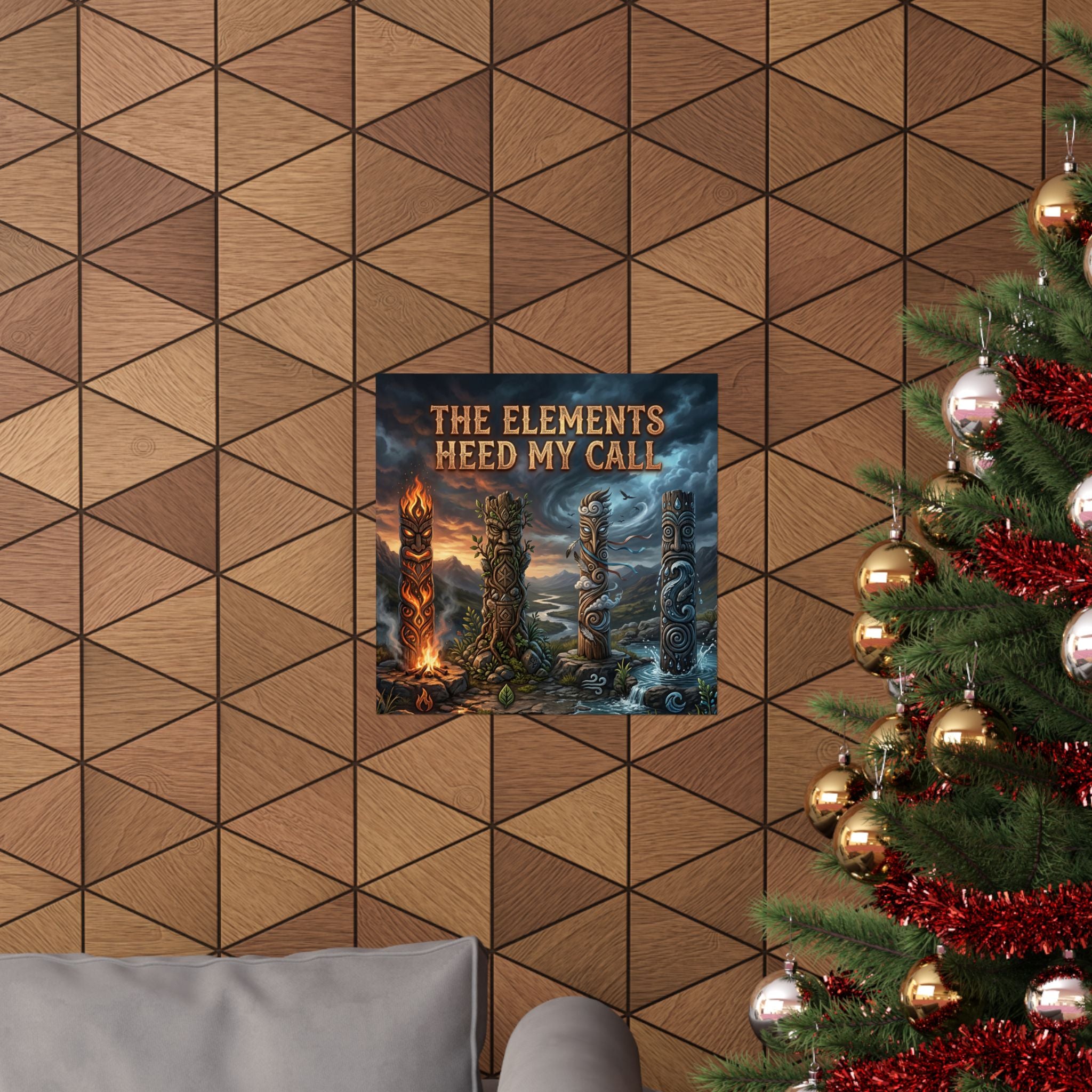 Matte Poster — "The Elements Heed My Call" Fantasy Elemental Totem Wall Art