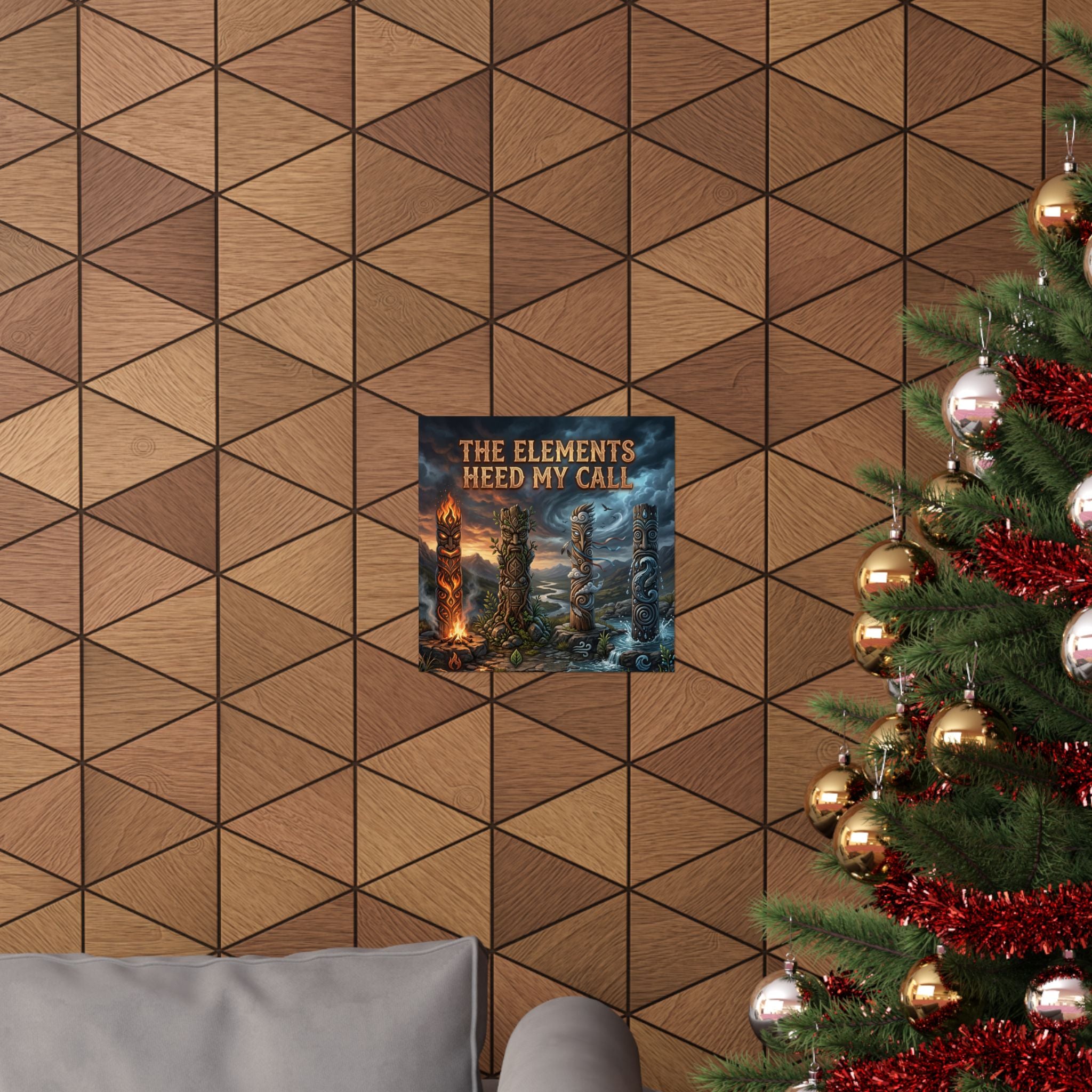Matte Poster — "The Elements Heed My Call" Fantasy Elemental Totem Wall Art