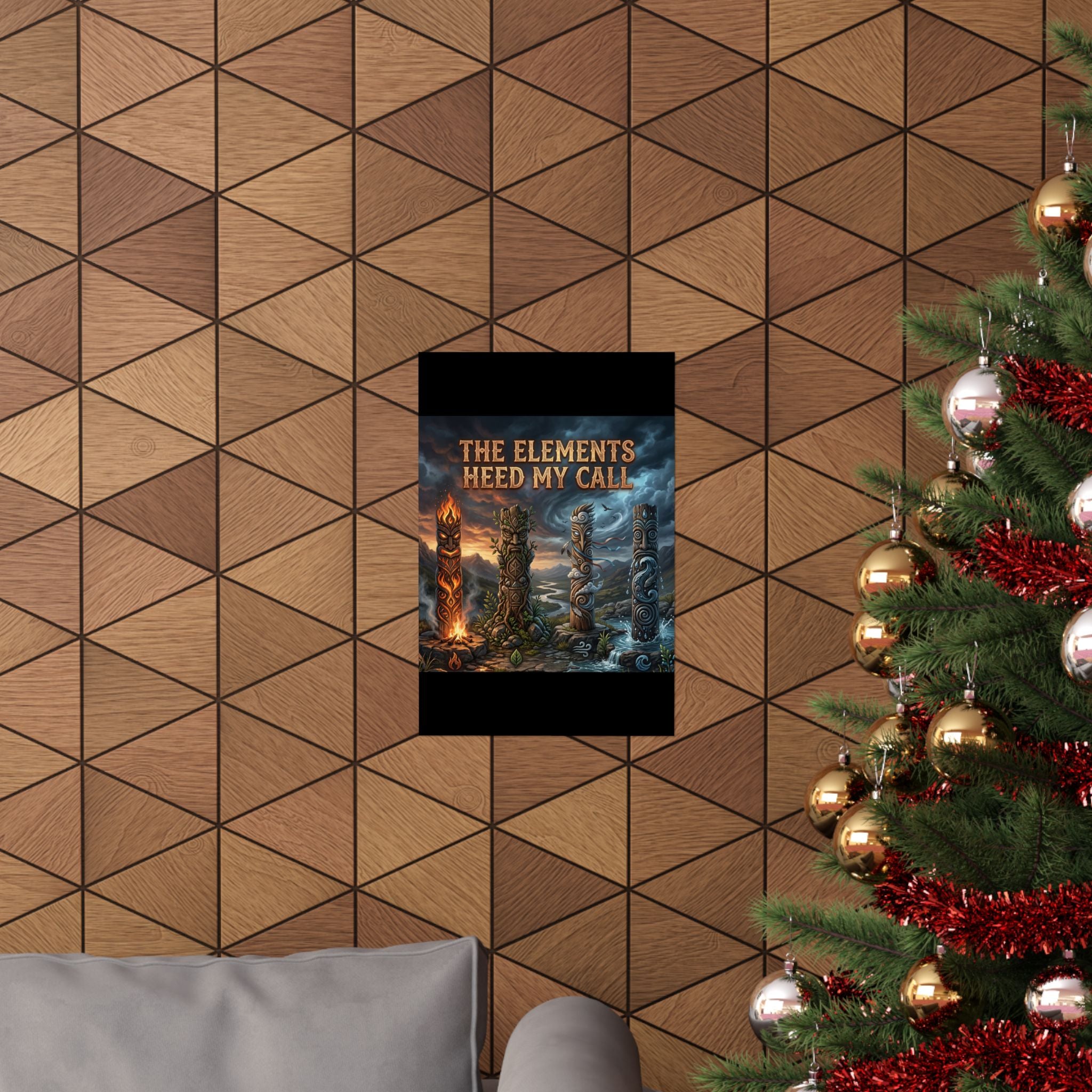 Matte Poster — "The Elements Heed My Call" Fantasy Elemental Totem Wall Art