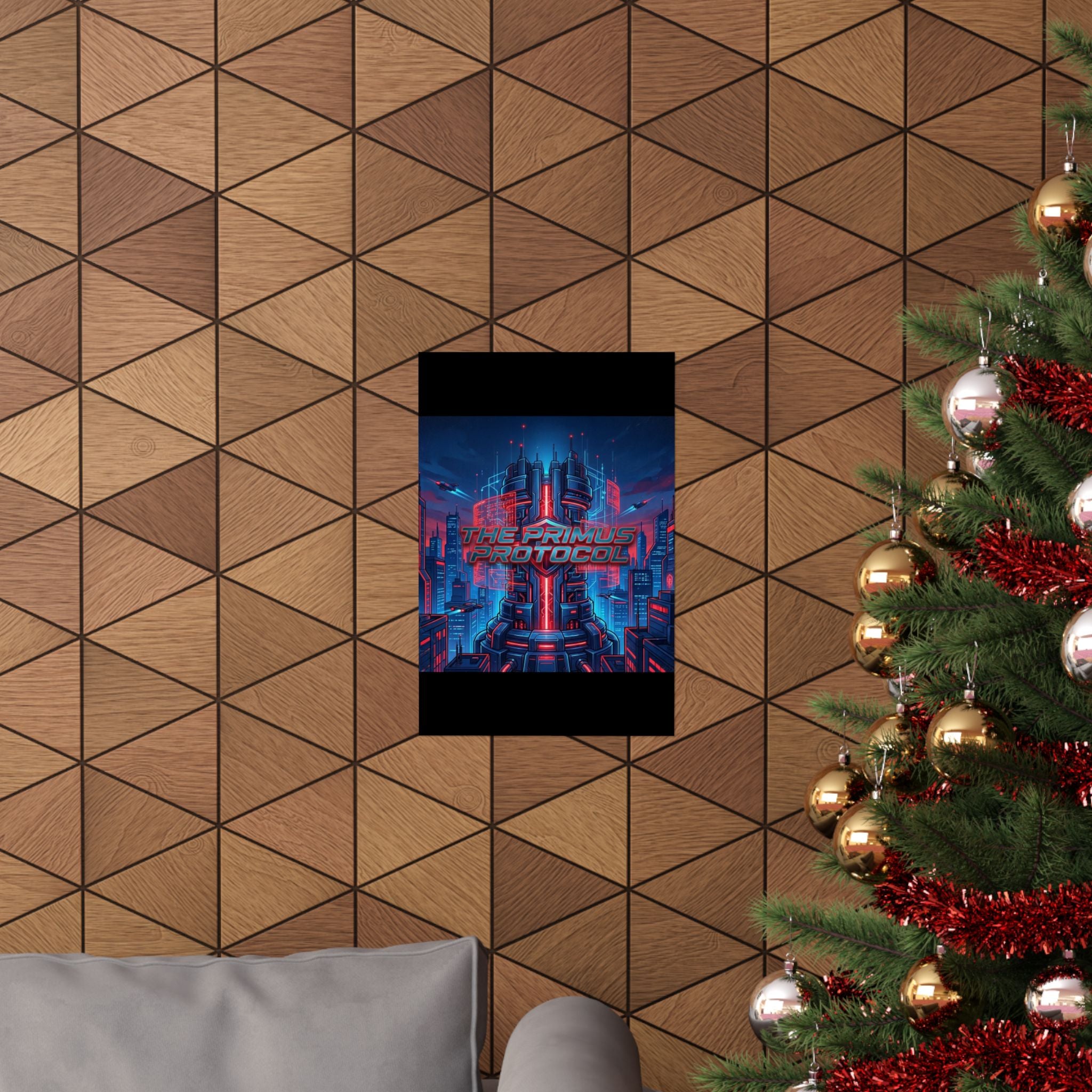 Matte Poster — 'The Primus Protocol' Cyberpunk City Art