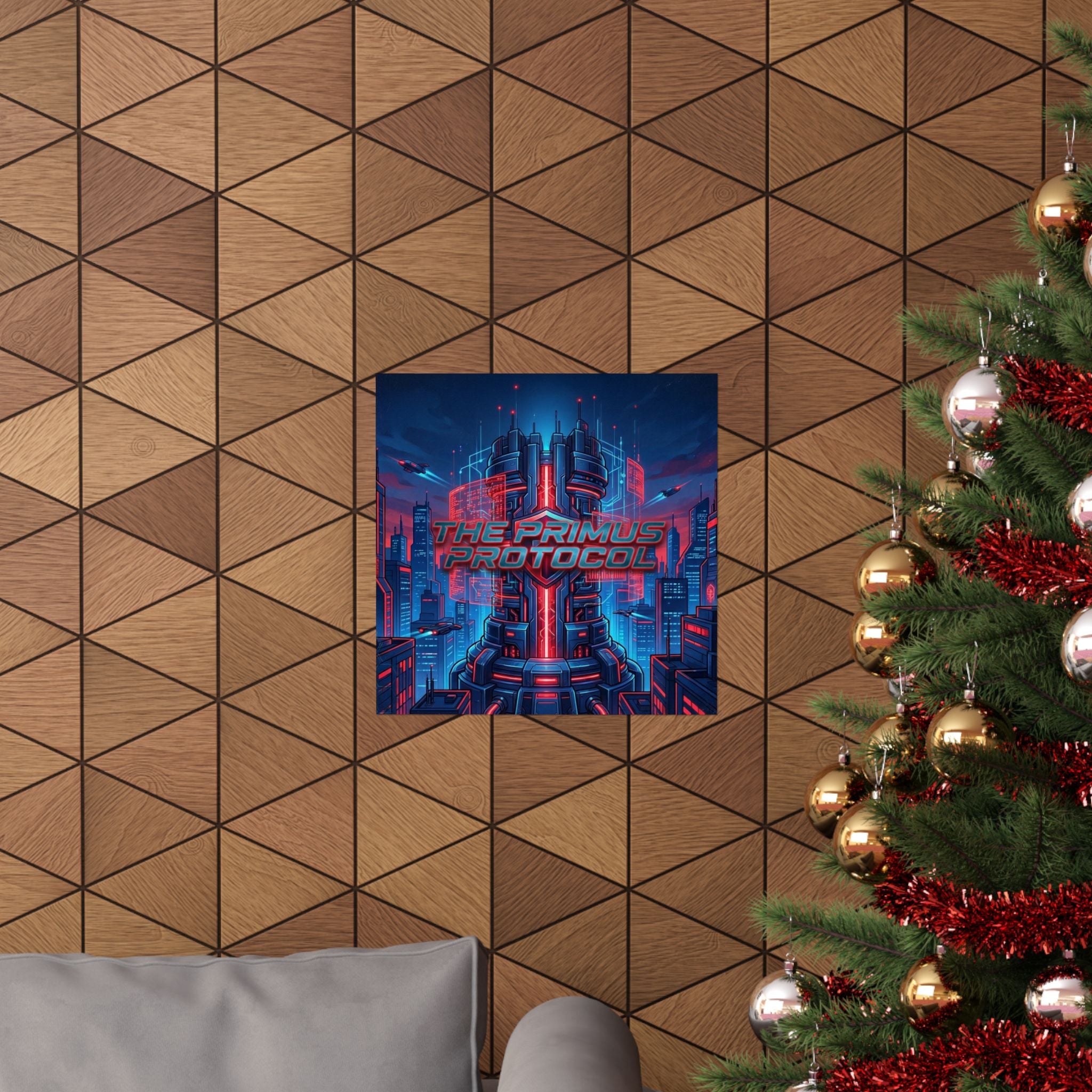 Matte Poster — 'The Primus Protocol' Cyberpunk City Art