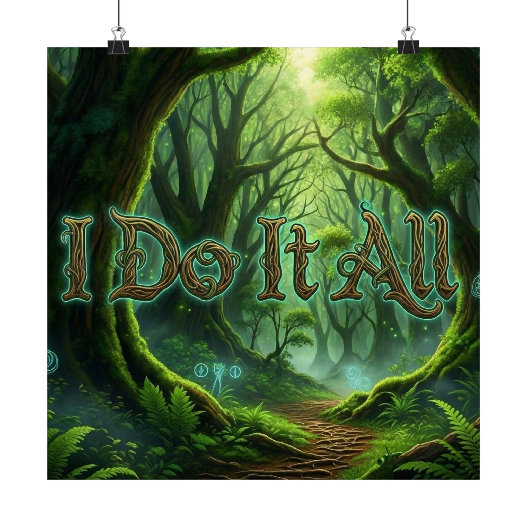 Matte Poster — "I Do It All" Enchanted Forest Wall Art
