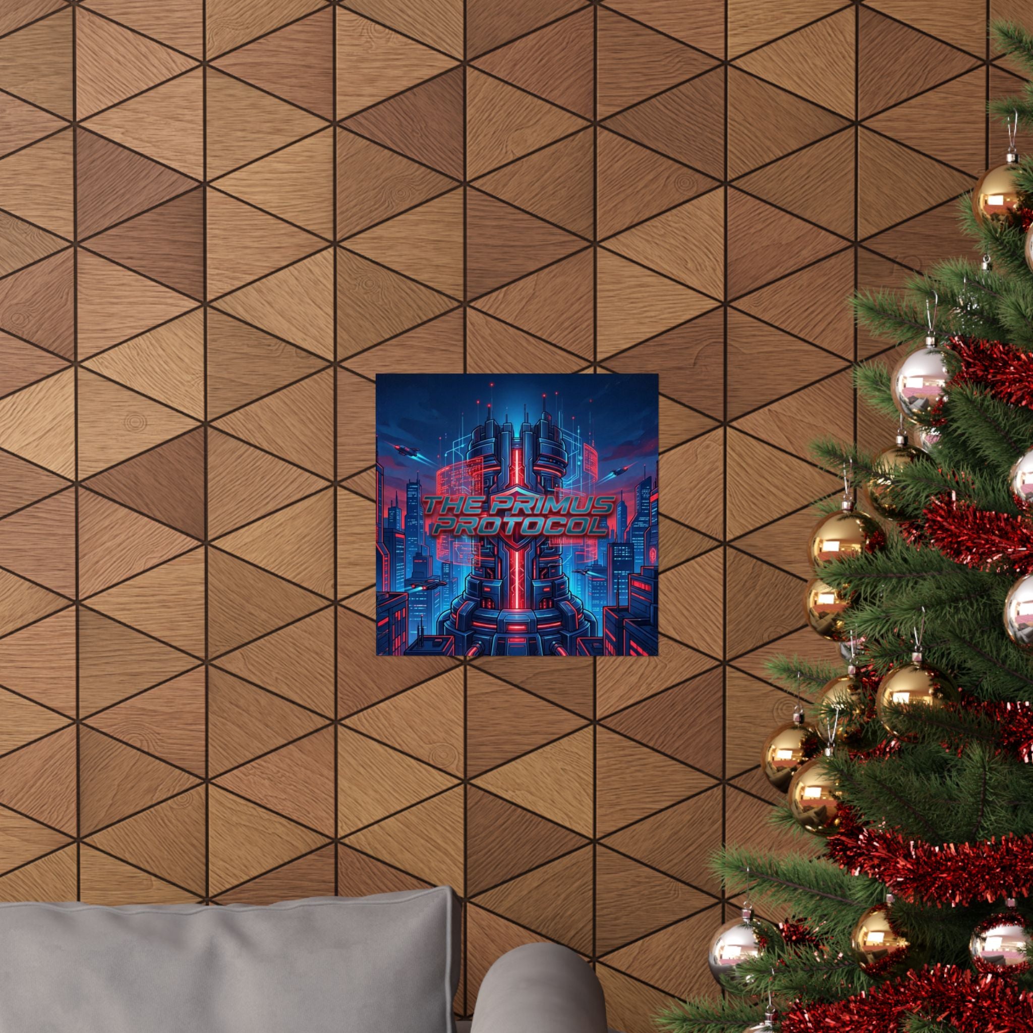 Matte Poster — 'The Primus Protocol' Cyberpunk City Art