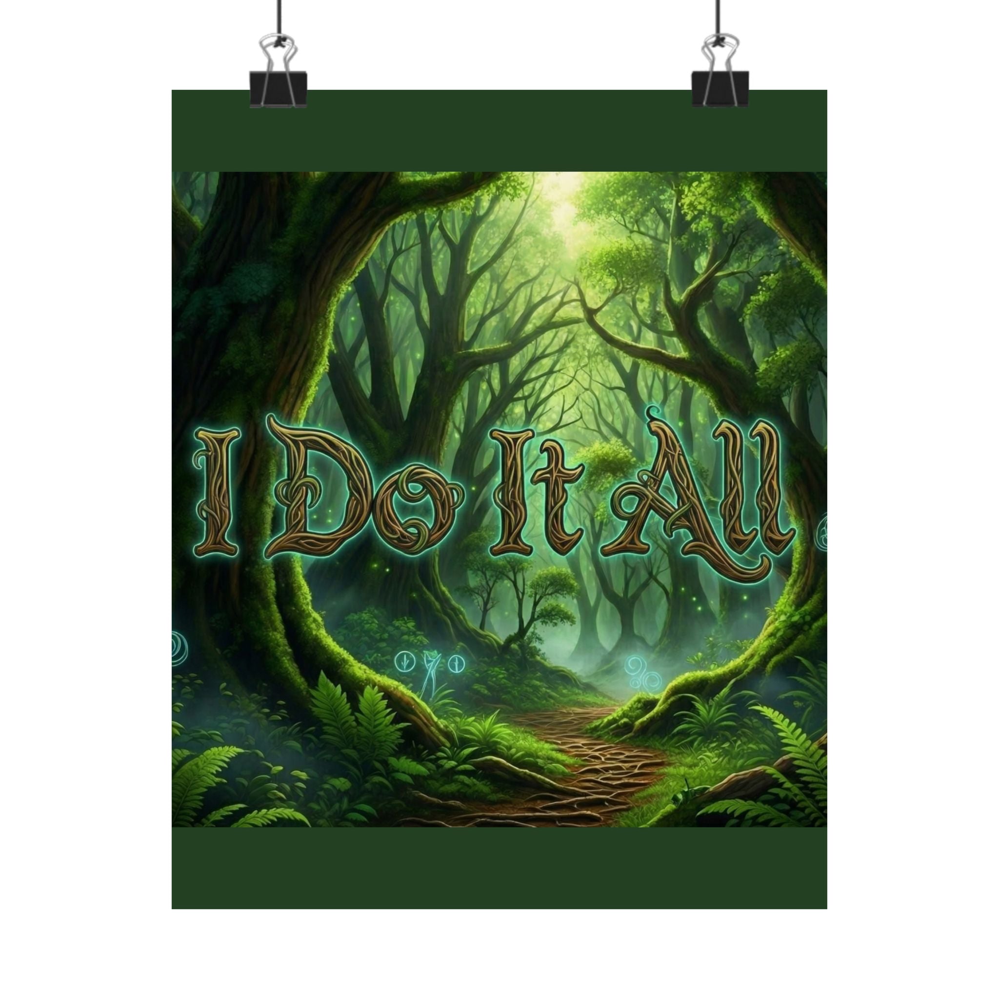 Matte Poster — "I Do It All" Enchanted Forest Wall Art