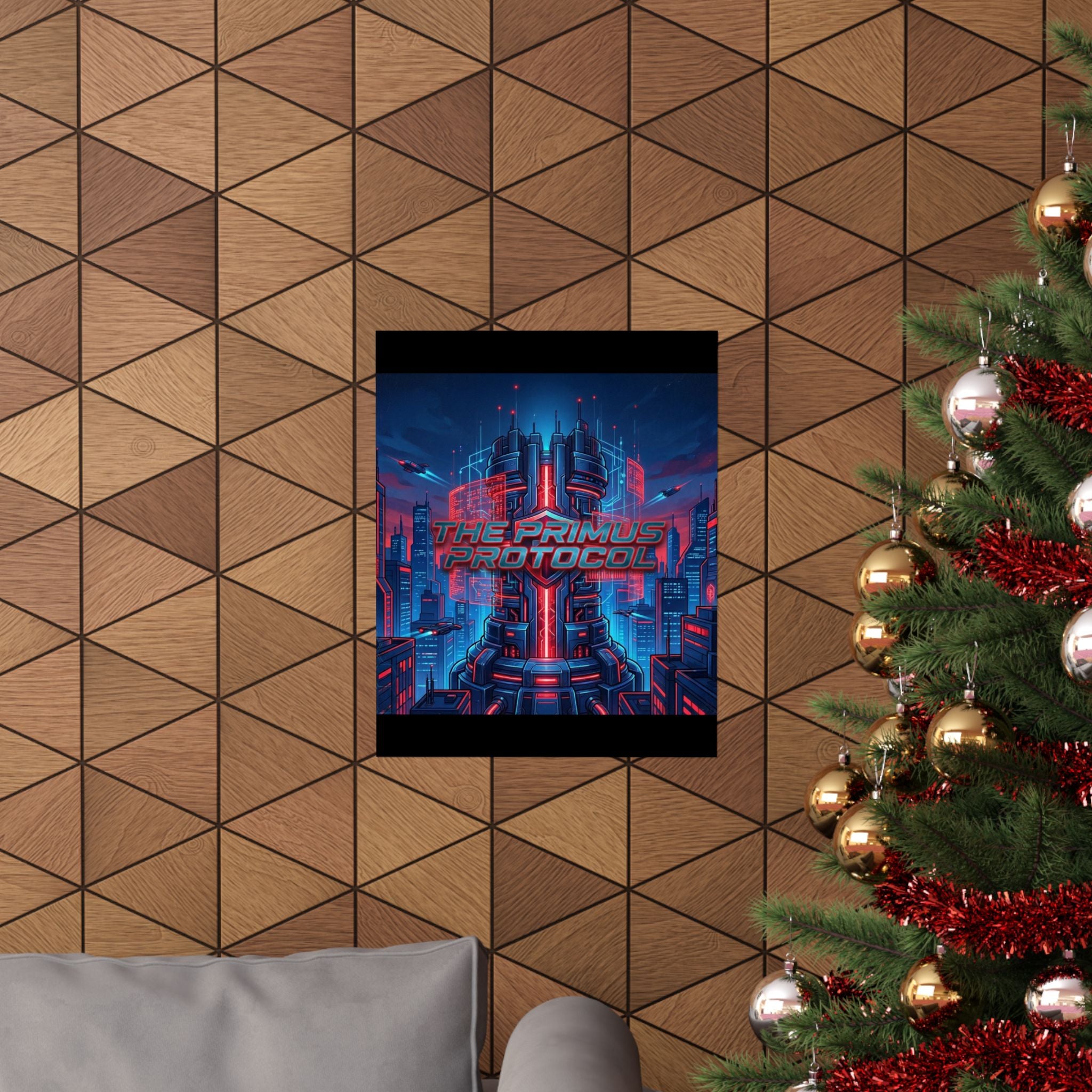 Matte Poster — 'The Primus Protocol' Cyberpunk City Art